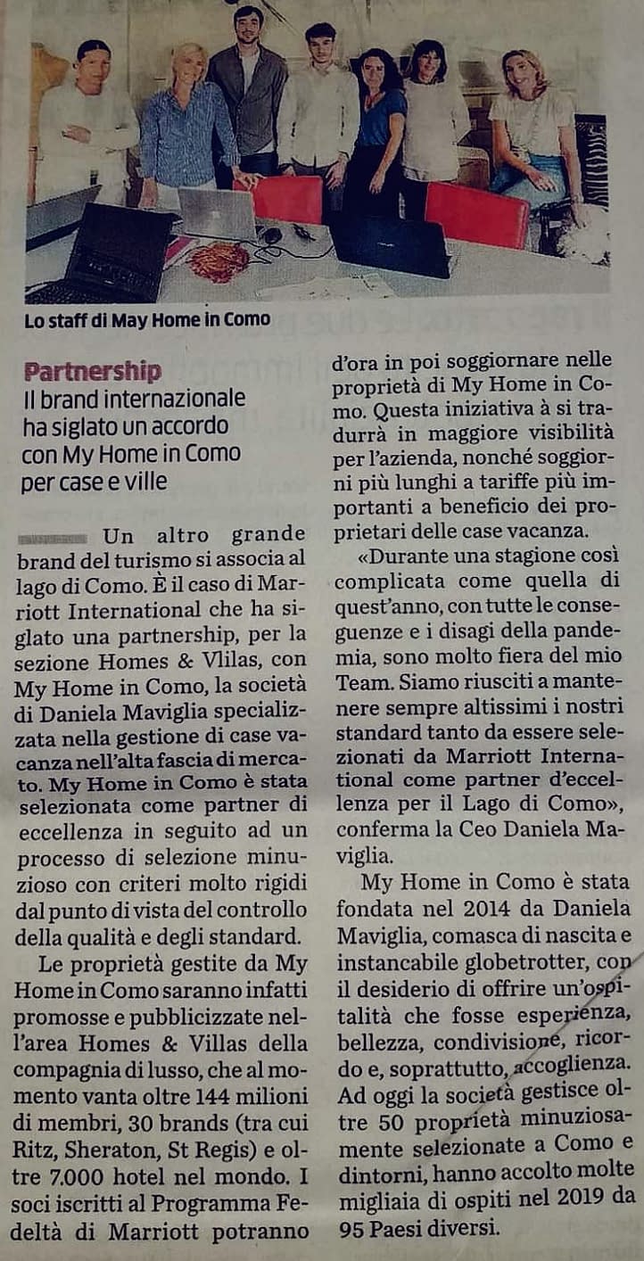 My Home in Como Article
