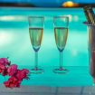 Calici di Champagne a bordo piscina - Giardino di Michela