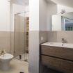 Quarto bagno color beige con doccia - Exclusive Villa Addaura